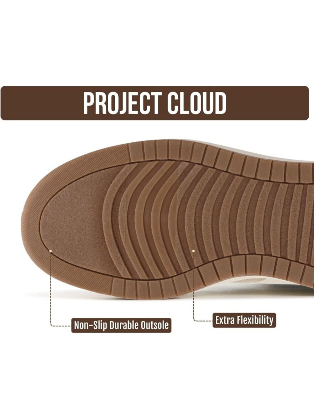 Project Cloud Women's Taupe Memory Foam Insole Footwear Platform Sneaker Shoes - Picture 4 of 6